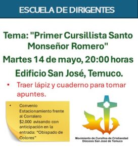 Lee más sobre el artículo Escuela de Dirigentes – Invitación a Escuela 14-05