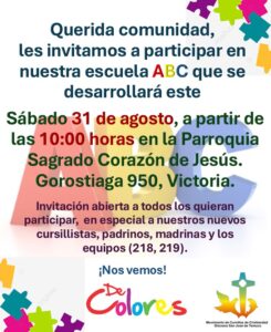 Lee más sobre el artículo Invitación a Escuela ABC 31 de agosto